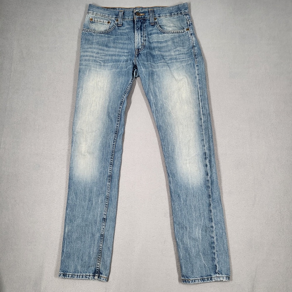 Levi's 511 Slim Jeans Men's 32x32 Blue Light Wash Denim 100% Cotton Skinny Distr